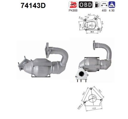 AS 74143D Catalytic Converter
