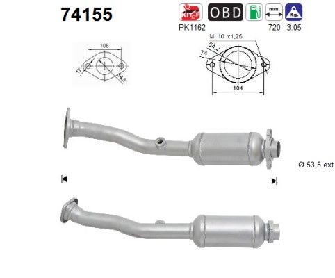 AS 74155 Catalytic Converter