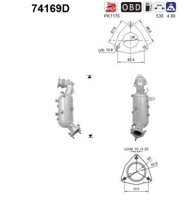 Catalytic Converter AS 74169D