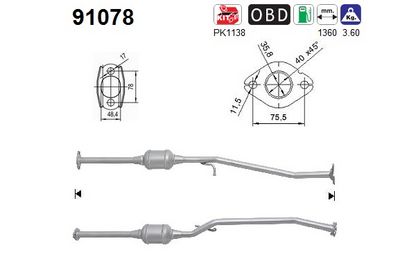 Catalytic Converter AS 91078