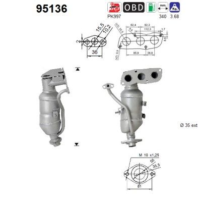 AS 95136 Catalytic Converter