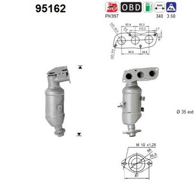 Catalytic Converter AS 95162