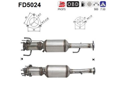 Soot/Particulate Filter, exhaust system AS FD5024