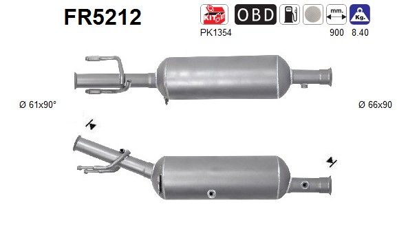 AS FR5212 Soot/Particulate Filter, exhaust system
