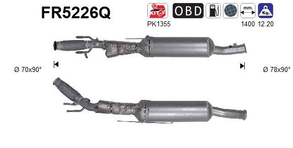 AS FR5226Q Soot/Particulate Filter, exhaust system