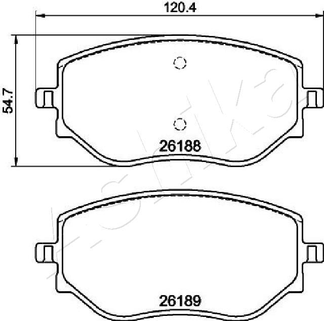 ASHIKA 50-00-0550 Brake Pad Set, disc brake