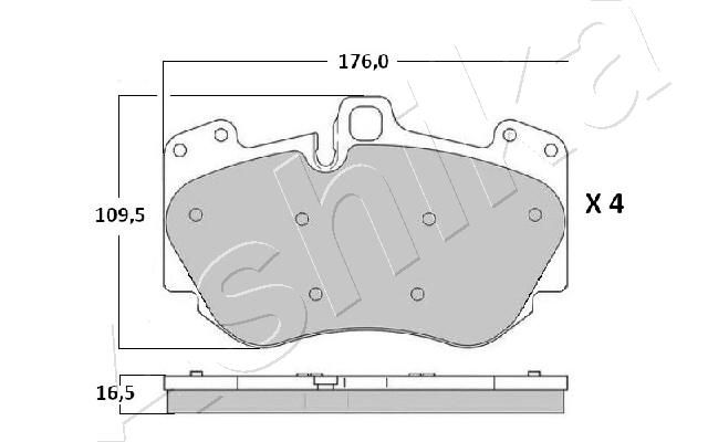 ASHIKA 50-00-0919 Brake Pad Set, disc brake