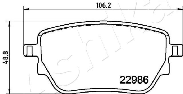 ASHIKA 51-00-0533 Brake Pad Set, disc brake