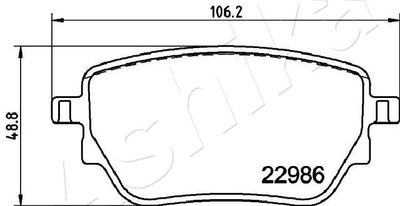 Brake Pad Set, disc brake ASHIKA 51-00-0533