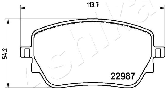 ASHIKA 51-00-0534 Brake Pad Set, disc brake