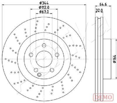 Brake Disc ASHIKA 60-00-0558C