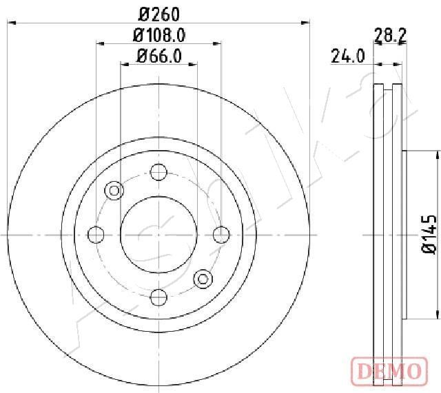 ASHIKA 60-00-0632C Brake Disc