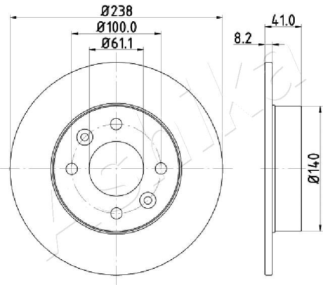 ASHIKA 60-00-0700 Brake Disc