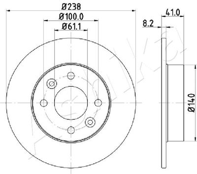 Brake Disc ASHIKA 60-00-0700