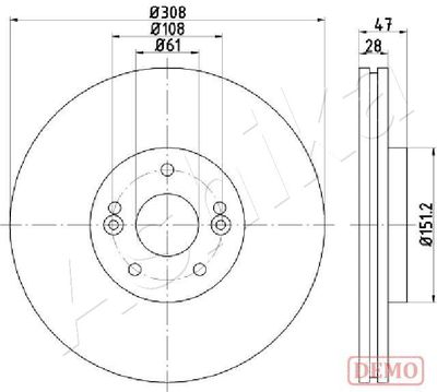 Brake Disc ASHIKA 60-00-0713C