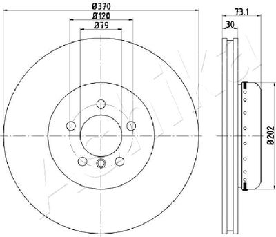 Brake Disc ASHIKA 60-00-0116