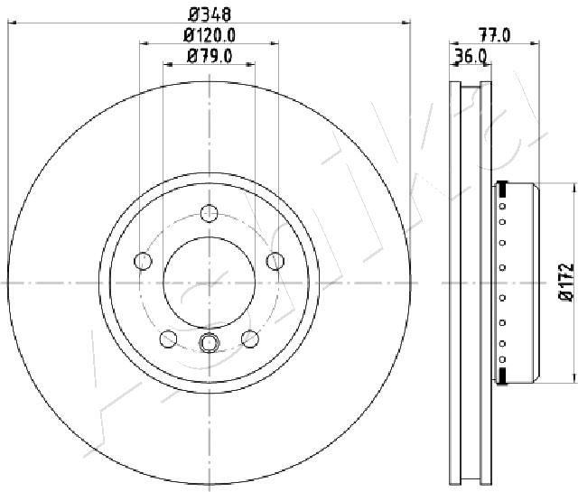 ASHIKA 60-00-0157 Brake Disc