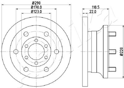 Brake Disc ASHIKA 60-00-0256