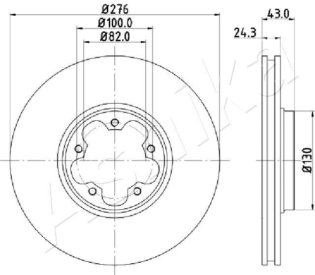 ASHIKA 60-00-0356 Brake Disc