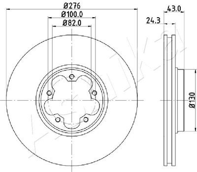 Brake Disc ASHIKA 60-00-0356