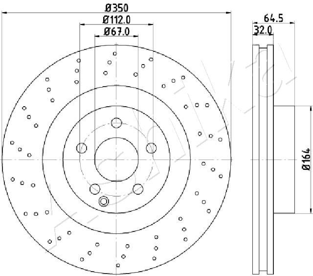 ASHIKA 60-00-0543 Brake Disc