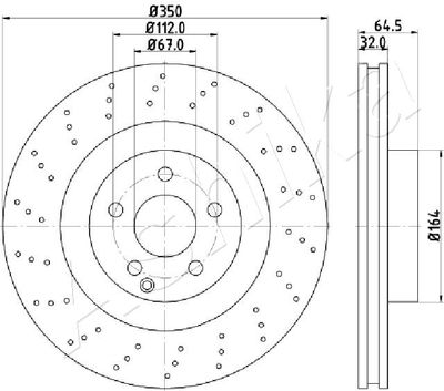 Brake Disc ASHIKA 60-00-0543
