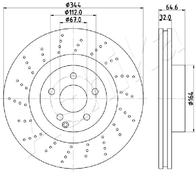 ASHIKA 60-00-0558 Brake Disc