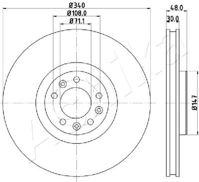 Brake Disc ASHIKA 60-00-0611