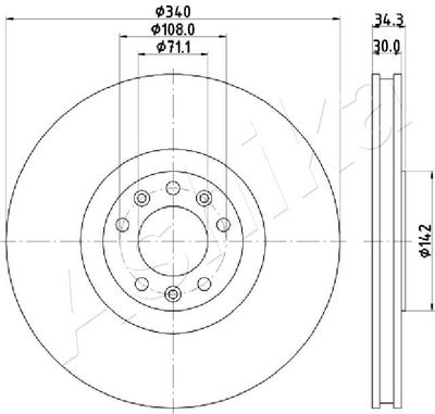 Brake Disc ASHIKA 60-00-0636
