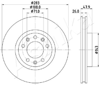Brake Disc ASHIKA 60-00-0637