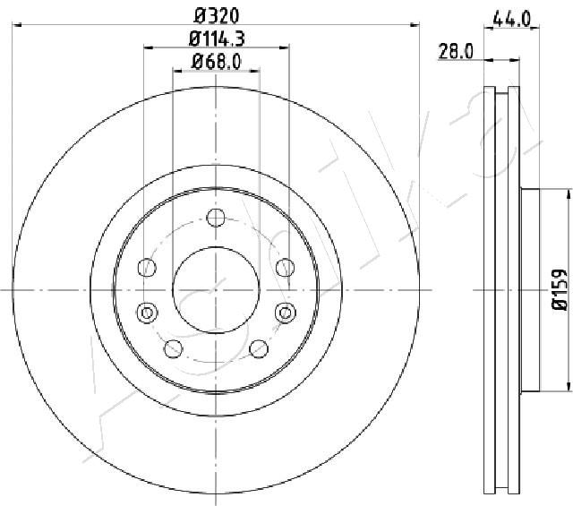 ASHIKA 60-00-0702 Brake Disc
