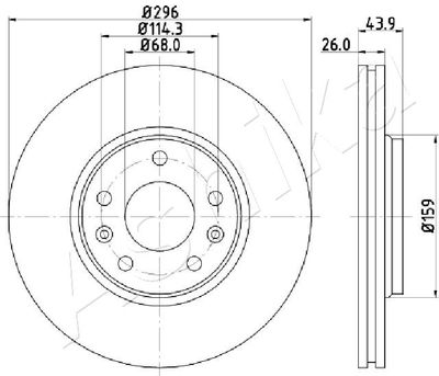 Brake Disc ASHIKA 60-00-0707
