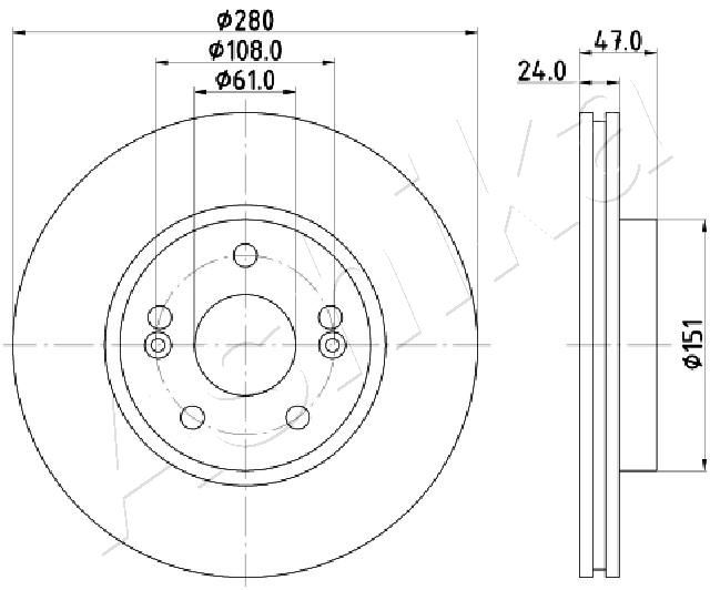 ASHIKA 60-00-0711 Brake Disc