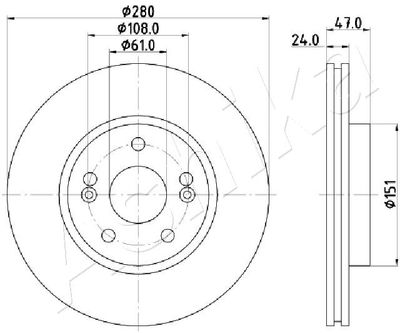Brake Disc ASHIKA 60-00-0711