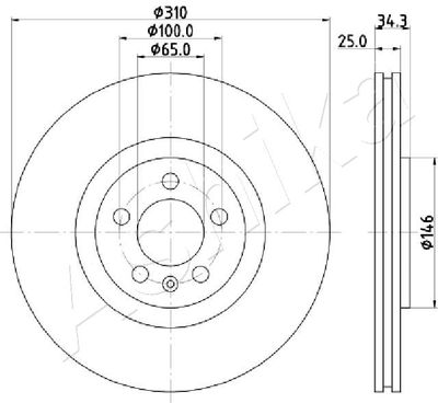 Brake Disc ASHIKA 60-00-0900