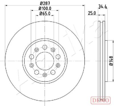 Brake Disc ASHIKA 60-00-0901C