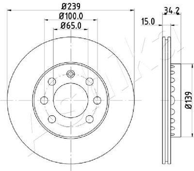 Brake Disc ASHIKA 60-00-0904