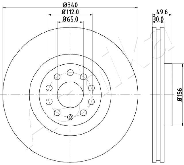 ASHIKA 60-00-0907 Brake Disc