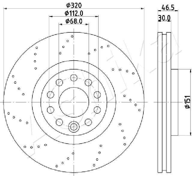 ASHIKA 60-00-0913 Brake Disc
