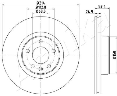 Brake Disc ASHIKA 60-00-0927