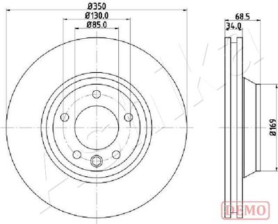 Brake Disc ASHIKA 60-00-0931C