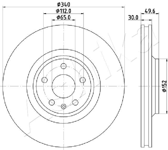 ASHIKA 60-00-0932 Brake Disc