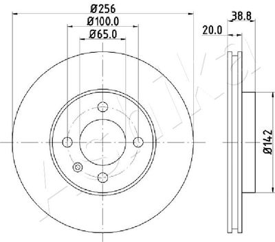 Brake Disc ASHIKA 60-00-0935