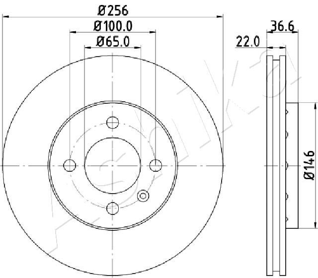 ASHIKA 60-00-0943 Brake Disc