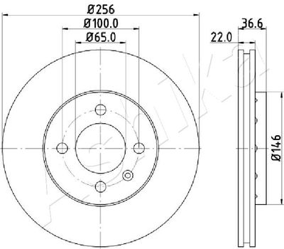 Brake Disc ASHIKA 60-00-0943