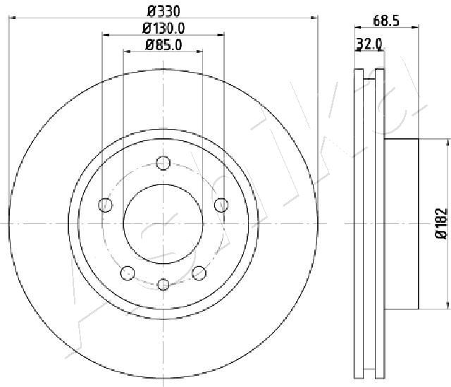 ASHIKA 60-00-0957 Brake Disc