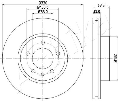 Brake Disc ASHIKA 60-00-0957