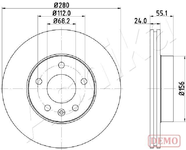 ASHIKA 60-00-0958C Brake Disc