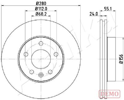 Brake Disc ASHIKA 60-00-0958C
