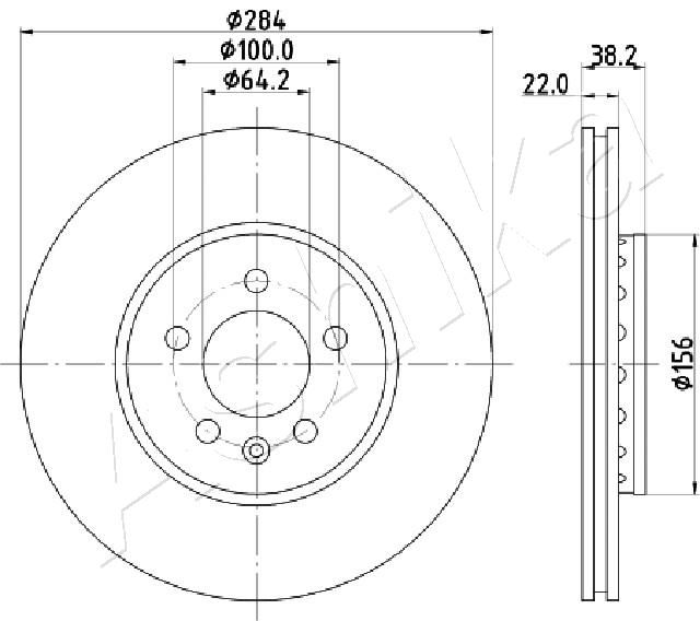 ASHIKA 60-04-442 Brake Disc